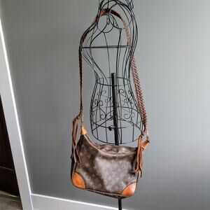 VTG Louis Vuitton Boulogne 30 shoulder bag with unbranded braided leather strap